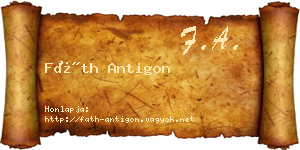 Fáth Antigon névjegykártya